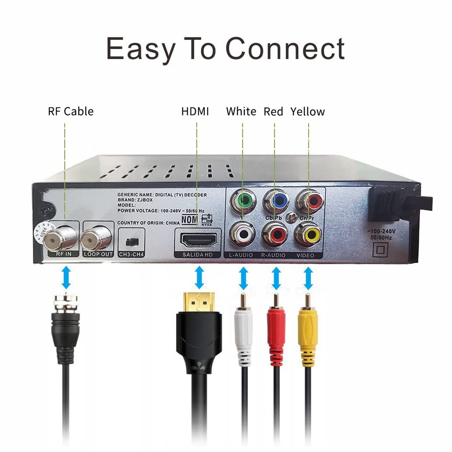 Digital TV Converter Box ATSC Tuner for Analog TVs