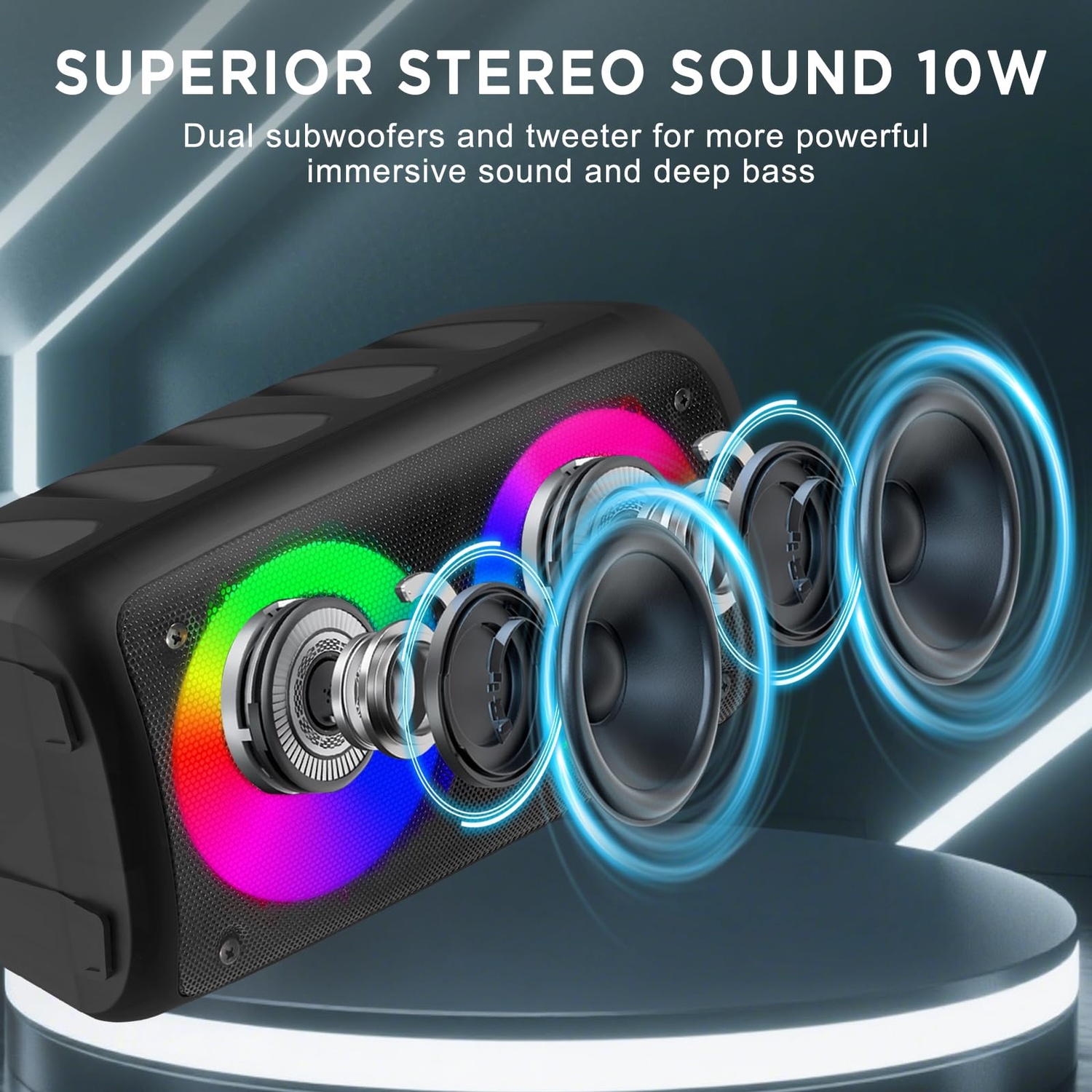 Bluetooth Karaoke Speaker System with Lights