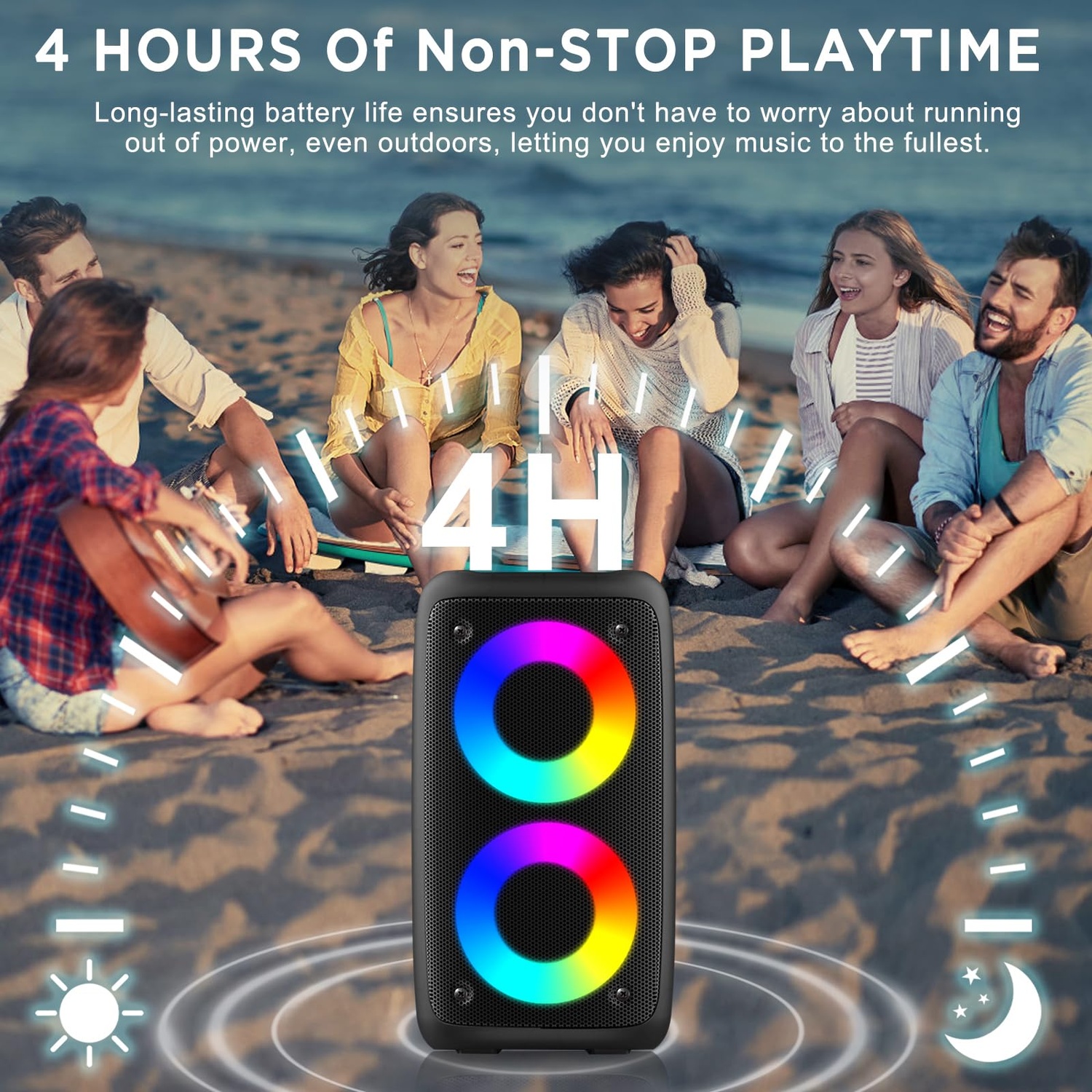Bluetooth Karaoke Speaker System with Lights