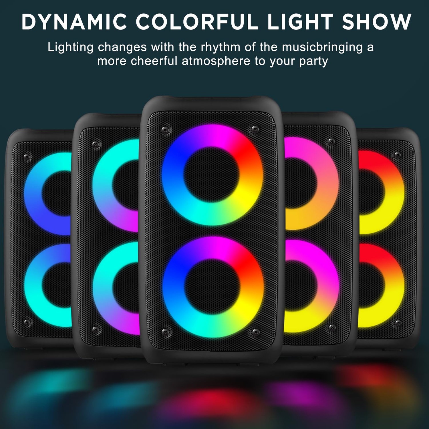 Bluetooth Karaoke Speaker System with Lights